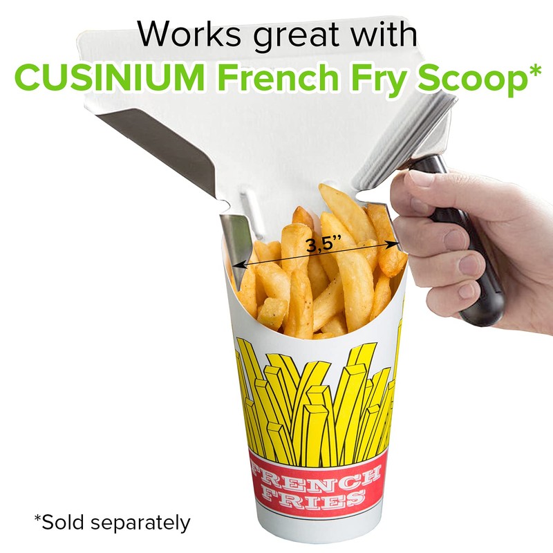 CUSINIUM 14 oz 50-Pack Navy Blue French Fry Cups -