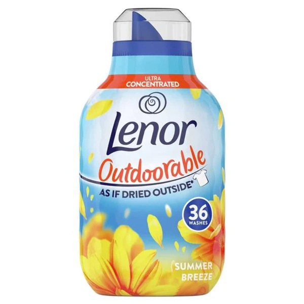 Lenor Outdoorable Fabric Conditioner Summer Breeze 36 Washes, 504ML - Ultra Concentrated Freshness- 100 percent Recycled Bottle