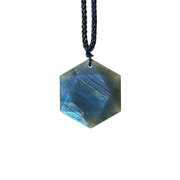 Natural Labradorite Moonstone Necklace,Orgone Star of David Hexagram Necklace,Amulet Birthstone