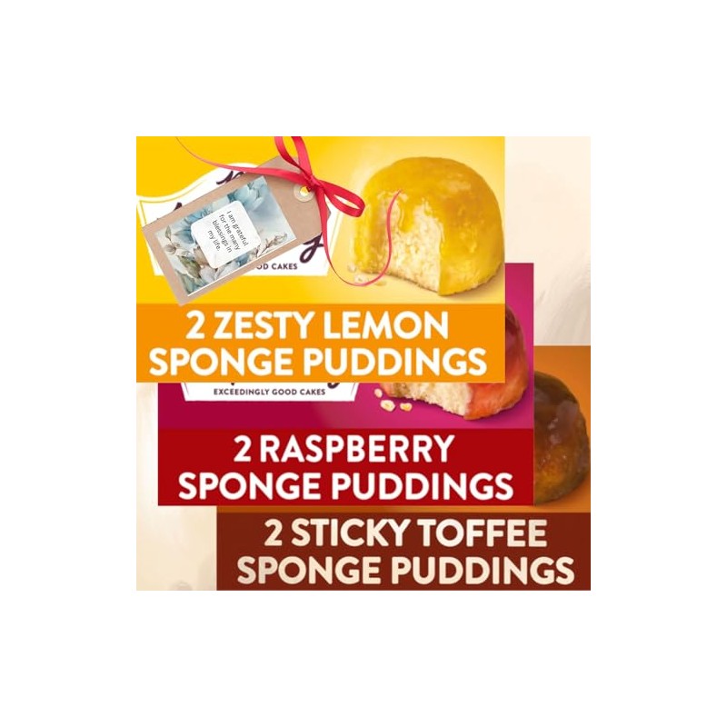 Pudding Bundle With Sticky Toffee, Zesty Lemon And Raspberry Flavours