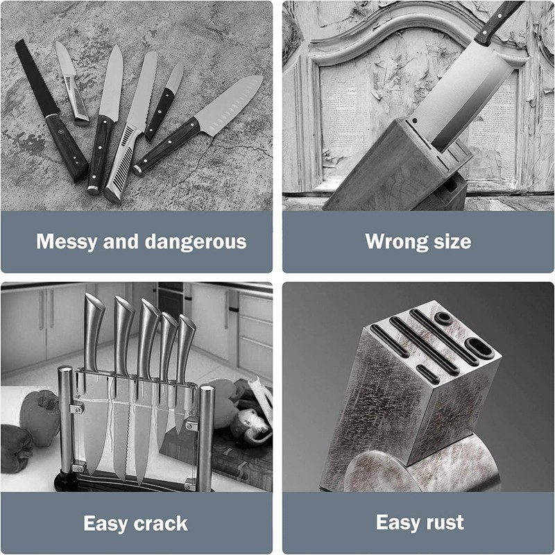 Knife Block Without Knives, Cookit Universal Round Knife Block Only,