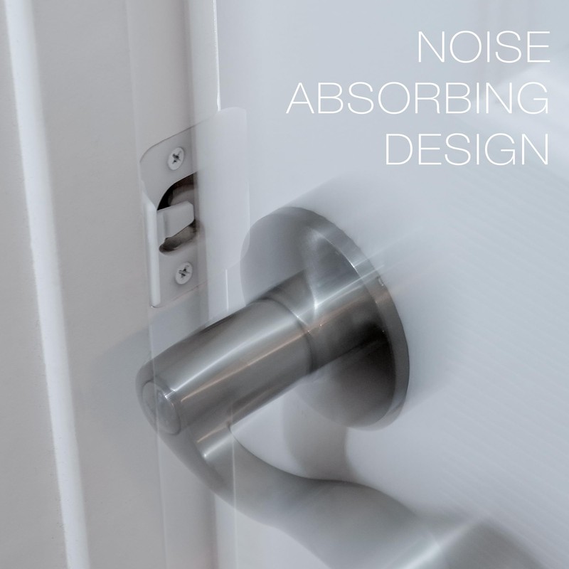 Enhanced Door Silencer Strike Plate with Adhesive Bump Stops -