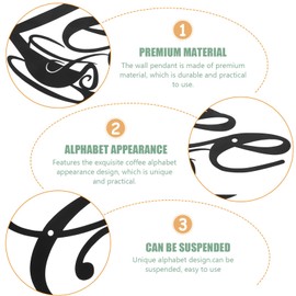 FOMIYES Colgante De Café De Metal Placa De Café De Metal Señal De Barra De Café De Metal Signo De Letras De Café Decoración De Café Letrero De Pared De Palabras Planchar Accesorios Carta