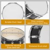 "14x5.5in Beginner Student Black Snare Drum Set with Drumstick Holder