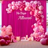 20ftx10ft Wrinkle Free Fuchsia Backdrop Curtains for Parties, Thick Polyester