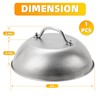 FuPatio Cheese Melting Dome, 9" Stainless Steel Basting and Steaming