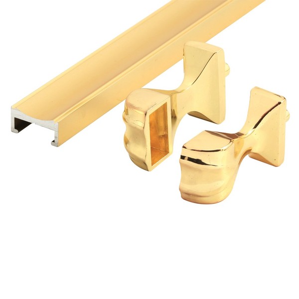 Prime-Line Products M 6094 Shower Door Towel Bar and Bracket Set, Brass