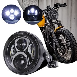 LEDUR DOT 7 Inch Motorcycle Led Headlight Round, Hi/Lo Sealed Beam and 6000K/3500K with Headlight & aluminum housing for Motorcycle Headlamp Touring Road King Ultra Classic Electra Street Glide Tri