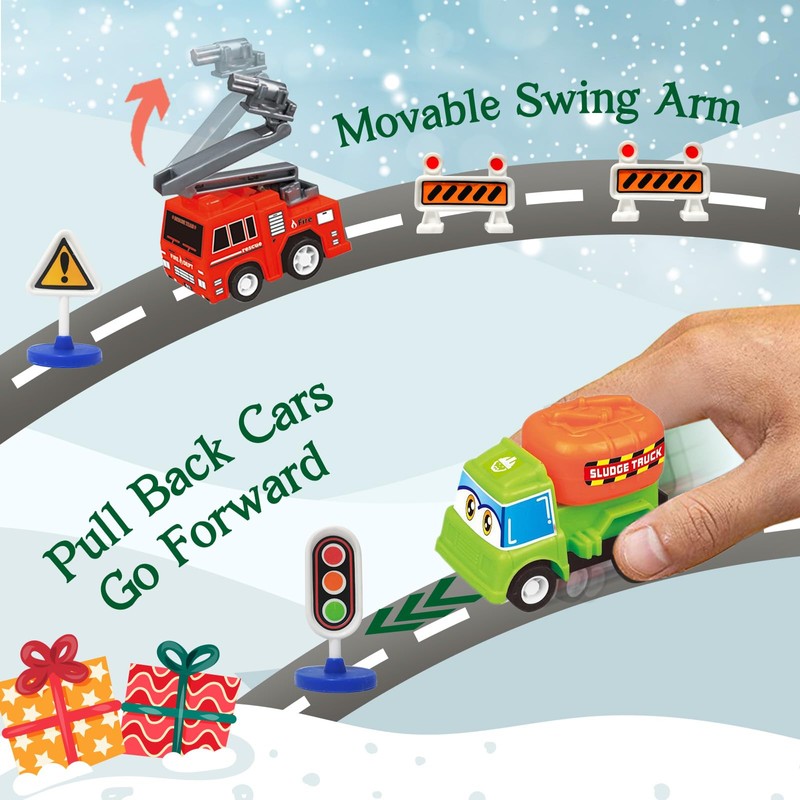 2026 Advent Calendar for Kids Boys, 24 Days Toy Cars