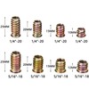 Xrfoiniu 180 Pcs Threaded Wood Inserts 1/4 "- 20 &