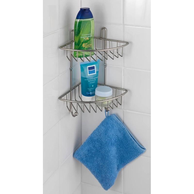 WENKO Badeckregal Milano mit 2 Etagen 2 Etagen Matt