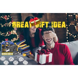 haisstronica Crimping Tool Set - 6PCS Crimping Die for Heat Shrink,Insulated Nylon,Non-Insulated,Ferrule Wire End,Open Barrel Terminals,Solar Connectors - with Wire Stripper Tool and Screwdriver