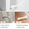 Spring Door Stopper, 5 Pcs Wall Mounted Spring Doorstop, Door