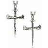 Shields of Strength Men's Nail Cross Necklace - Stainless Steel,