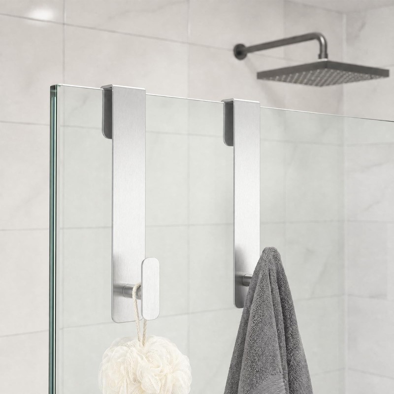 Kokone 10 Inch Over The Door Shower Hooks Extended for