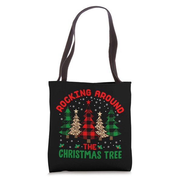Rocking Around The Christmas Tree Rock Music Christmas Tote Bag