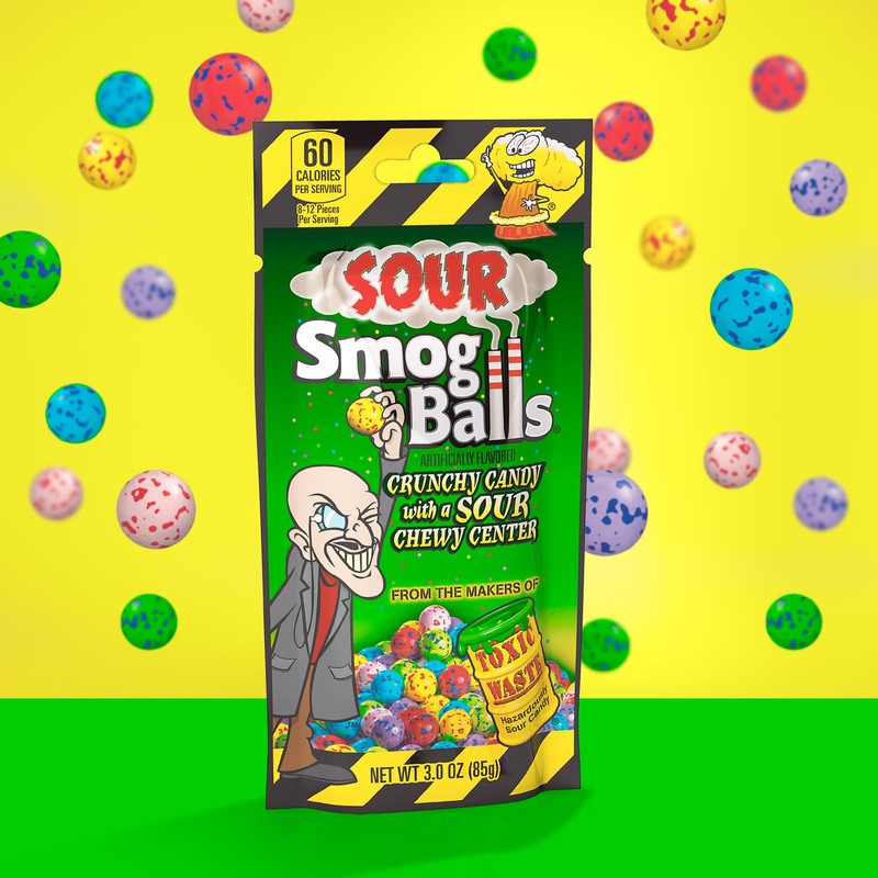 TOXIC WASTE - Sour Smog Balls - Crunchy & Chewy