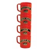 Set of 4 Stacklable Unbreakable Mugs That Show Rank (Blue)