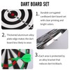 BBXWANG 12" Double-Sided Dart Board Set, Hanging Target Dart Board