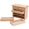 Agatige Wooden Dollhouse Furniture, Dollhouse Miniature Cabinet Chest of Drawer