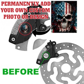 Custom Photo/Design Front Brake Caliper Inserts, Compatible with Harley Davidson Brembo Brakes. Sold In Pairs. MADE IN THE USA