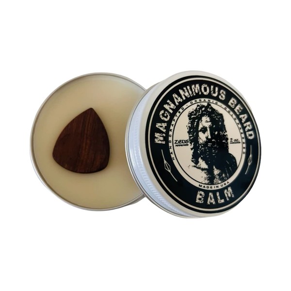 MAGNANIMOUS WHITE BEARD BALM (2 OZ) "ALEXANDER" SCENT (MAHOGANY, COGNAC,