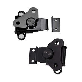 4-Pack Spring Loaded Butterfly Twist Latch Metal Hardware Toggle Clamp Hasp Box Loaded Toggle Latch Catch Furniture Latches (black)