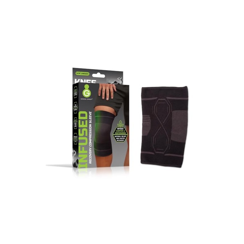 Green Drop Herb-Infused Knee Compression Sleeve for Men & Women
