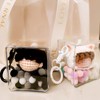 2 PCS Square Keychain Pouch Ita Bag Accessories Clear Display