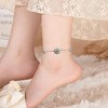 J.MUEN Anklet 925 Silver for Women, Daisy Sunflower Anklet for