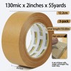 Brown Kraft Paper Tape,130mic x2''x 55Yards,3 Rolls,Writable & Uncoated Kraft