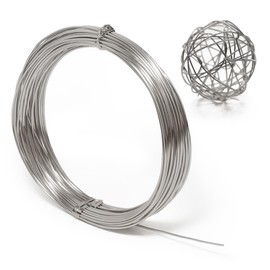 Aluminum Craft Wire, 33 Feet Bendable for Jewelry Making, Sculpting, Floral, Wreath, Crafting, Wire Wrapping, Beading Wire, Christmas Ornaments (Silver, 18 Gauge)
