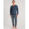 CALIDA Relax Imprint Men's Cuffed Pyjamas, Saragossa Blue, 56