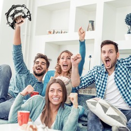 Tambourine, Hand Tambourine, Double Row Tambourine, Percussion Instrument, Half Moon Tambourine, Children's Musical Instruments, Rhythm Instruments Children, for Weddings, Parties, Clubs, KTV, Black