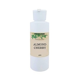 Perfume Studio Oils Fragrance Oil for Soap Making, Perfume, Diffusers, Candles, Lotion, Home Scents, Linen Spray, Bath Bombs, Beauty Products, Slime; Premium Grade 4oz (ALMOND CHERRY)