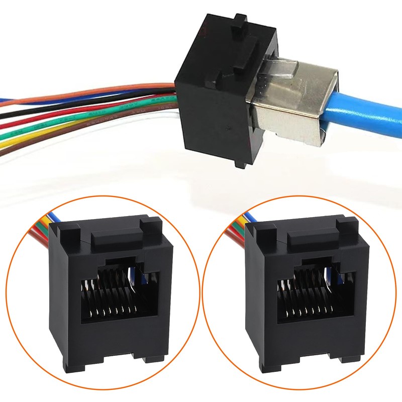 ECSiNG Pack of 5 RJ45 Telephone Adapter Cable 8P8C RJ45