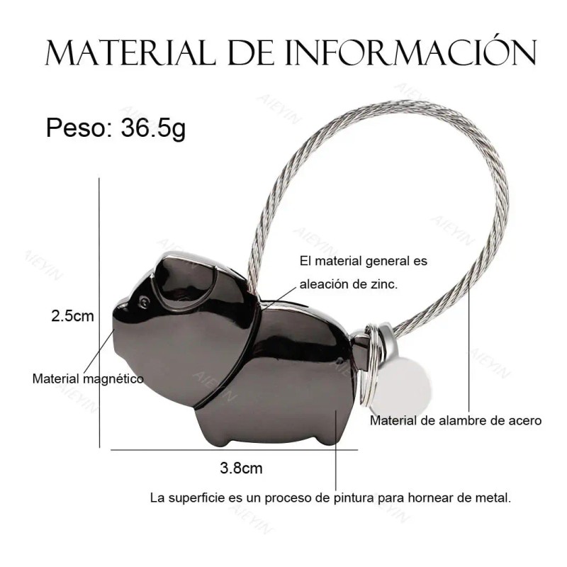 Llavero Magnético Con Diseño De Cerdito, Regalo Para Pareja