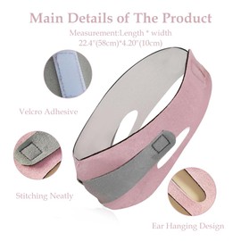 V Face Masks, Reusable V-Line Mask, Face Lifting Mask, Face Lifting Bandage, Cheeks, Chin Lifting Band, Can Be Used Anytime, for Double Chin and Saggy Face Skin