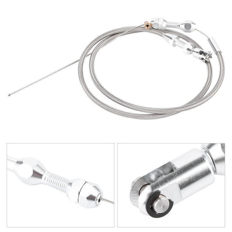 36in Stainless Steel Braided Throttle Gas Cable Wire Fits for