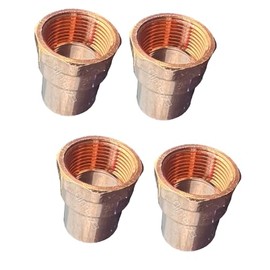 (4) EZ-FLUID 3/4" FTG x FIP LF Copper Bushing Female Adapter, Street Ftg x FIP, Sweat To Female Threaded,Reducing Bushing Adapter Solder Copper Pipe Fittings Plumbing