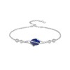 HPQQ Lapis Lazuli Bracelet for Women Sterling Silver Gemstone Chain