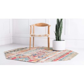 Unique Loom Sedona Collection Distressed, Southwester, Over-Dyed, Vintage Area Rug, 5' 0 x 8' 0 Rectangular, Blue/Beige