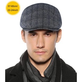 Sumolux Mens Newsboy Hat Flat Cap Gatsby Newsboy Lvy Irish Hats Driving Cabbie Hunting Cap D Gray