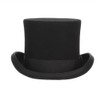 GEMVIE Men 100% Wool Mad Hatter Satin Lined Black Low