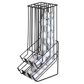 MyGift 60 Capacity Golf Ball Basket Holder - Matte Black Metal Wire Golf Ball Dispenser and Countertop Display Rack