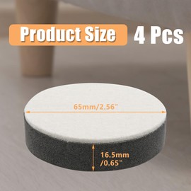 Biaungdo 8 Pcs Self-Adhesive Furniture Risers, Round Furniture Bed Risers, Heavy Duty Carbon Steel Table Sofa Couch Chair Lift Risers with Felt Pad(Add 0.65" Height, White)