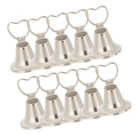 Abaodam 10pcs Jingle Restaurant Hanging Wedding Memo Banquet Bell Holder Place Holders Craft Party Restaurants Menu Card Home Tabletop Picture Clips for Stand Reception Display Silver