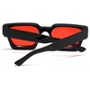 JCTAIFOO Vintage Rectangle Sunglasses for Women Men Retro Rectangular Chunky