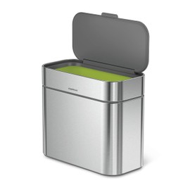 simplehuman Compost Caddy, Detachable and Countertop Bin, 4 Liter / 1.06 Gallon, Brushed Stainless Steel