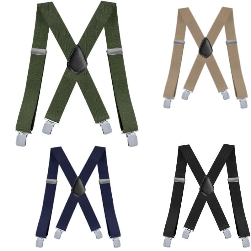 The largest selection Wide Suspenders X-Shaped Wide Clips Elastic X-Back